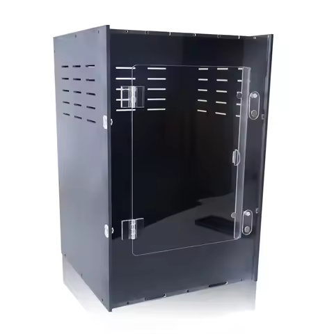 16x16x24 Inch PVC Black Stackable Tall Crested Gecko Display Cage Tank Enclosure Arboreal Reptile Bi