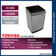 Toshiba Top Load Washer Fully Auto Washing Machine Mesin Basuh 10.5kg > AW-UK1150HM(SG) / AWUK1150HM