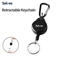 Selens พวงกุญแจยืดหดได้,เชือกยางยืดง่ายต่อการดึงพวงกุญแจป้องกันการสูญหายสะดวกใช้กลางแจ้ง