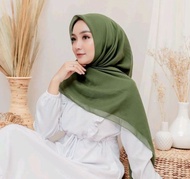 PAKET USAHA 100RB DPT 10PCS HIJAB BELLA SQUARE JAHIT TEPI TANPA LABEL