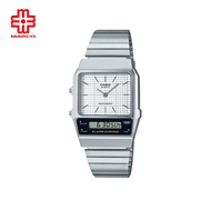 Casio Vintage AQ-800E-7A Silver Stainless Steel Band Women Watch