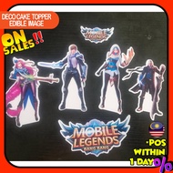 Happy Birthday Cake Topper ML Mobile Legend Games Decoration Set Party Accessories Banner Hiasan Kek