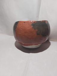 日本 古董 赤樂燒 樂燒 陶杯 抺茶碗 茶碗