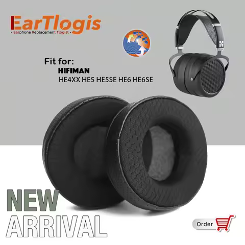 EarTlogis New Arrival Replacement Ear Pads for HIFIMAN HE4XX HE5 HE5SE HE6 HE6SE Headset Earmuff Cov