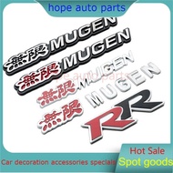 NEW Upgrade Honda 3D aluminum Mugen Fd Mugen RR TypeR logo Chrome logo rear badge car trunk sticker 1pcs