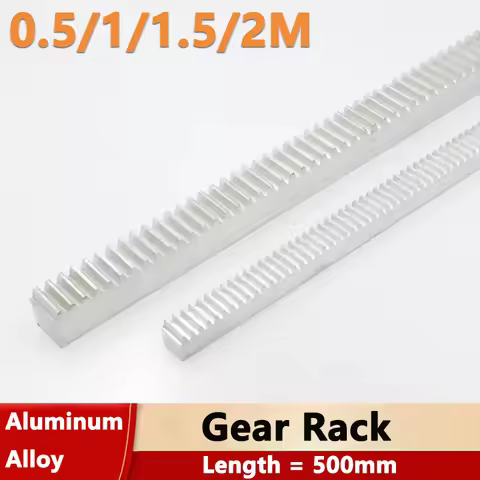 1pcs Aluminum Alloy Gear Rack 0.5M/1M/1.5M/2M Straight Teeth Drive Rack Guide Length 500mm 8x10-25x2