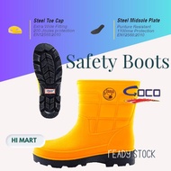 Hi Mart - 985 PBM985 Boots Safety Rubber Rain Boot Steel Toe Steel Plate Safety Boots Kasut Besi