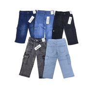New Arrival Baggy Cargo Seluar. UNISEX Lose Fitting Denim Seluar Kain stretchable Denim Febrics. Siz