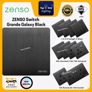 🔥Ready Stock🔥🔥SIRIM🔥 ZENSO Switch - Grande Galaxy Black Switches & Sockets #Grande Black Suis Rumah 