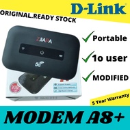 {D-Link} Modified New ZTE A8+ pocket wifi modem router 4G/5G 150Mbps portable modem, mini WIFI, styl