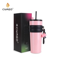 【OPTIMUM】（26oz）Ceramic liner Stainless Steel Coffee Mug With Lid Vacuum Flask Hot＆Cold Tumbler