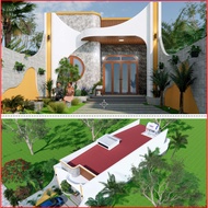 Dk243 7mx21m2 4th Level House Design Drawing with Roof Printed on A3 Paper, Full 3D Color, Architect