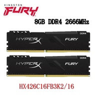 Kingston HyperX Fury DDR4 PC RAM 16GB kit (2pcs 8GB) DDR4 2666MHz HX426C16FB3K2/16 Desktop Memory