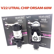 V22 MT Osram Led Headlight 45-60w - DC 12-24V H4 Base for Motorcycle Car