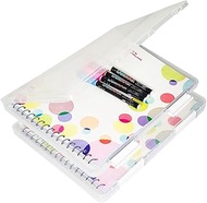 LAMBOCK 2 Pack A4 Portable Clear Document Holder |Inner Size 11.3'' x 8.3'' x 0.4''| Transparent Pla