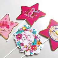 March 8th set - March 8th cake decoration paper set (10 cards)