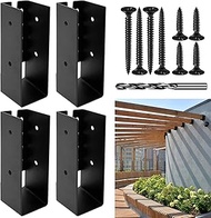 Concealed Joist Hanger Brackets, Woodwork Concealed-Flange Hanger for 2" x 4”(Actual:1.5" x 3.5“Lumb