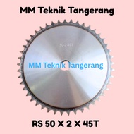 Sprocket RS 50 x 2 x 45 T Gear RS 50-2x45T Double Chain Gear Z 45T 45 T RS50 -2 50Z45 50x2x45T 50-2 