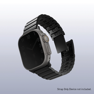 UNIQ Strova Mag Strap for apple watch self- adjustable steel link band 49/46/45/44/42mm Midnight Tit