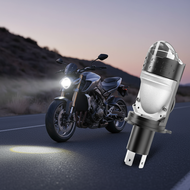 H4 LED Projector Lens Motorcycle Headlight 10000LM 55.3W Plug&Play Turbo Fan High Low Beam Wireless 