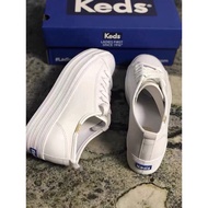 KEDS2021 small white shoes, leather material, ultra-thick bottom platform shoes, versatile casual laces, low-top solid c very good