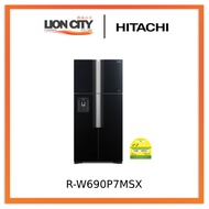 Hitachi RW690P7MSX 4-Door Big French Refrigerator (540L) R-W690P7MSX
