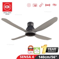 KDK 56" SENSA 4 CEILING FAN K14ZW / Kipas Siling 4 Bilah Remote