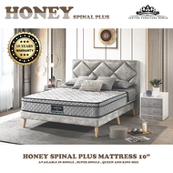 READY STOCK [ HONEY 10" SPINAL PLUS MATTRESS ]- 10 YEARS WARRANTY/BACK SUPPORT/SINGLE/SUPER SINGLE/QUEEN/KING/TILAM