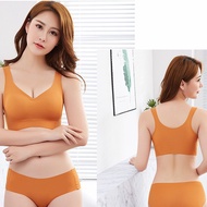 bra seamless zero feel nyaman japanese style B-019 - Orange, 38(XL)