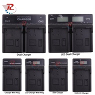 DMW-BLF19E DMW-BLF19PP LCD RAPID DUAL CHARGER For Panasonic Lumix GH5s GH5SGN DC-G9