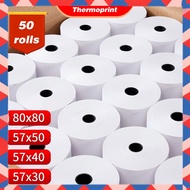 50rolls 57mm x 50/40/30mm 80mm x 70mm Thermal Paper local factory big