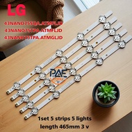 0001186 #หลอดเเบล็คไลท์ทีวีแอลจี BACKLIGHT LG รุ่น 43NANO75SQA.ATMFLJD : 43NANO75TPA.ATMFLJD : 43NAN