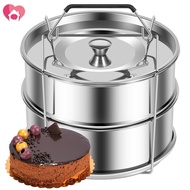 Stackable Steamer Insert Pans with Handle Lid 304 Stainless Steel Pot Stackable Pot in Pot Insert Do