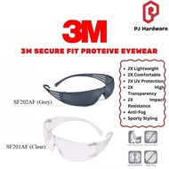 3M  SecureFit SF201AF (Clear) /  SF202AF (Grey) Protective Eyewear Lens Antifog Safety Google /3M 11