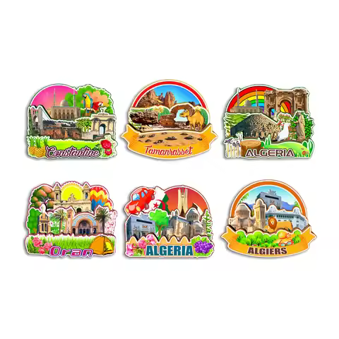 Constantine Tamanrasset Oran Algiers Algeria Fridge Magnet Travel Souvenir Gift Handmade Decorative