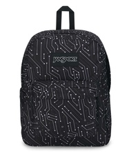 SuperBreak Backpack - Class, Travel, or Work Bag with Water Bottle Pocket - Neural Network