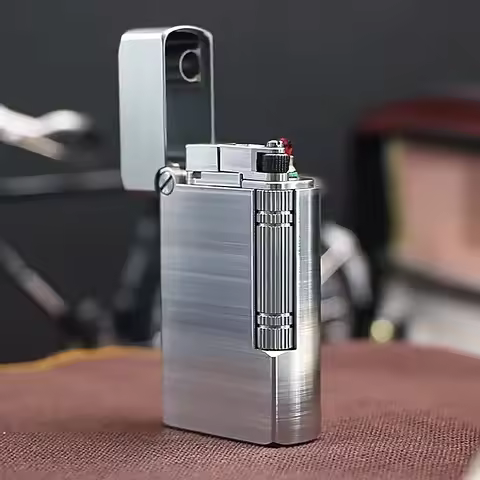 CNC Premium Precision Gasolines Lighter Stainless Steel Luxury Kerosenes wick Flint Lighter Rare Smo