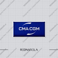CMA CGM Shipping Container Vinyl Sticker Suitcase Outdoor Travel Sticker