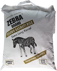 Naturally Aromatic Zebra Brown Basmati Rice Extra Long Kernel 10 Lb Bag - NET Wt 10 Lbs