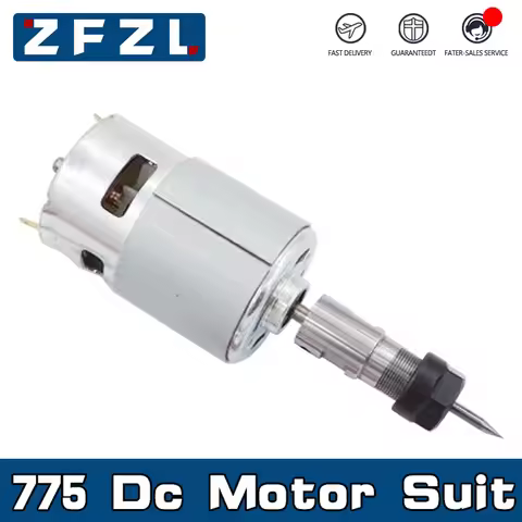 1pc 775 DC Motor 12-36V Spindle Motor ER11 Extension Rod with ER11 Spring collet for CNC Router Mach