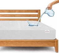 Mattress Protector Bamboo Waterproof Bed Protector Mattress Topper for Twin/Single Bed (White; 72 X 