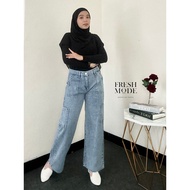 Freshmode / ikala jeans / women's jeans culottes / yolanda culottes / premium jeans culottes