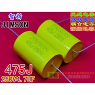 Non-Inductive Capacitor 250V475J 5% Taiwan Zhixin JIMSON 250V4.7 UF Axial Absorption 4.7 uf
