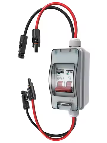 Solar photovoltaic PV Combiner Box DC Circuit Breaker Box 500V 2P IP65 Waterproof Outdoor Small Brea