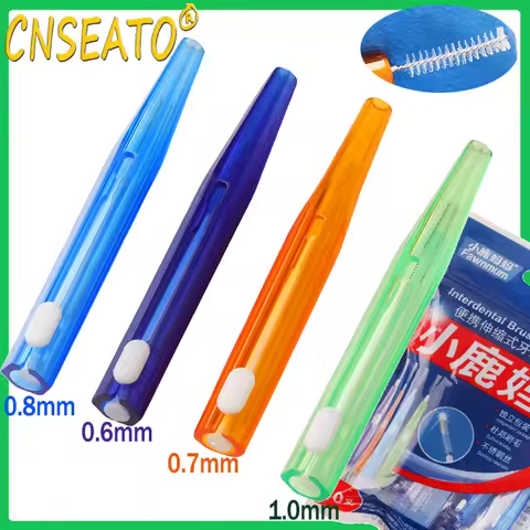 10Pcs Interdental Brushes Dental Oral Hygiene Tools For Orthodontic Braces Micro Soft Portable Brush