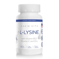 L-Lysine Supplement with Vitamin B12 + C + Zinc for Lip, Mouth, and Oral Tissue Health - Enhanced We