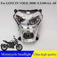 For LONCIN VOGE Locomotive Headlight LX300-6A -6F 300R Headlight Assembly