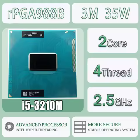 Intel Core I5-3210M SR0MZ 2.5 GHz Dual-Core Quad-Thread I5 3210M 3M 35W Computer CPU Processor Serve