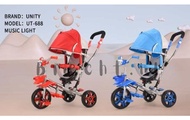 sepeda anak roda tiga tricycle unity ut-688 ada musik lampu