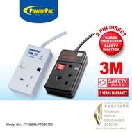 PowerPac Extension Socket Extension Cord, Power Cord, Power Extension 3M (PP3881N)